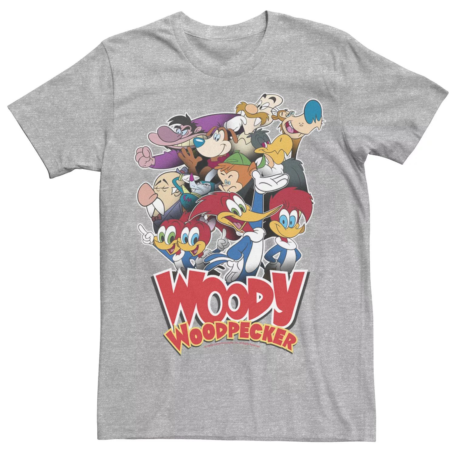 Мужская винтажная футболка с плакатом Woody Woodpecker Group Shot Licensed Character