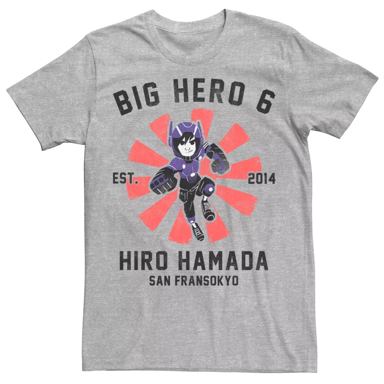 Мужская футболка с плакатом Big Hero 6 Hiro Hamada Disney