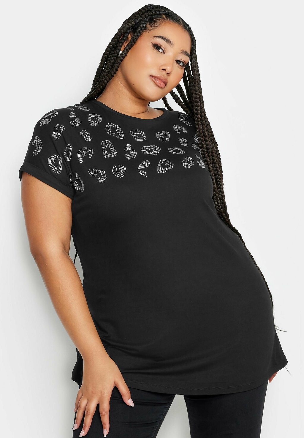 

Футболка с принтом Print Stud Yours Clothing, черный