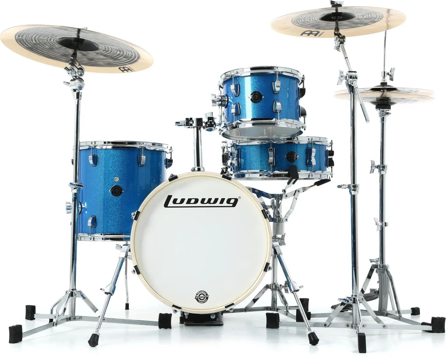 

Ludwig Breakbeats 2022 By Questlove Набор из 4 предметов с малым барабаном - Blue Sparkle