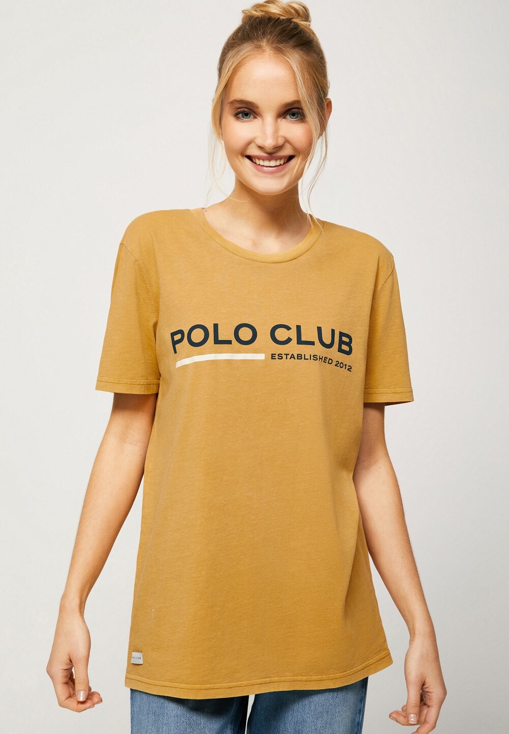 

Футболка с принтом Polo Club, коричневый