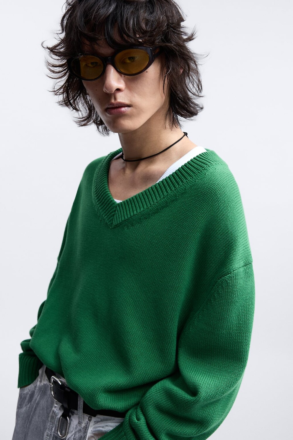 

Овальные солнцезащитные очки ZARA, коричневый