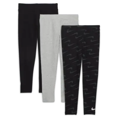 

Леггинсы Nike Little Kids' Leggings (3-Pack), черный