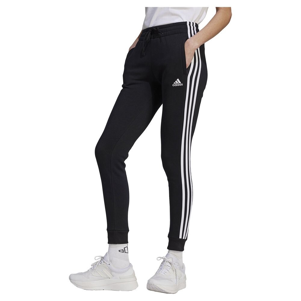 цена Брюки джоггеры adidas Essentials 3 Stripes Fleece, черный