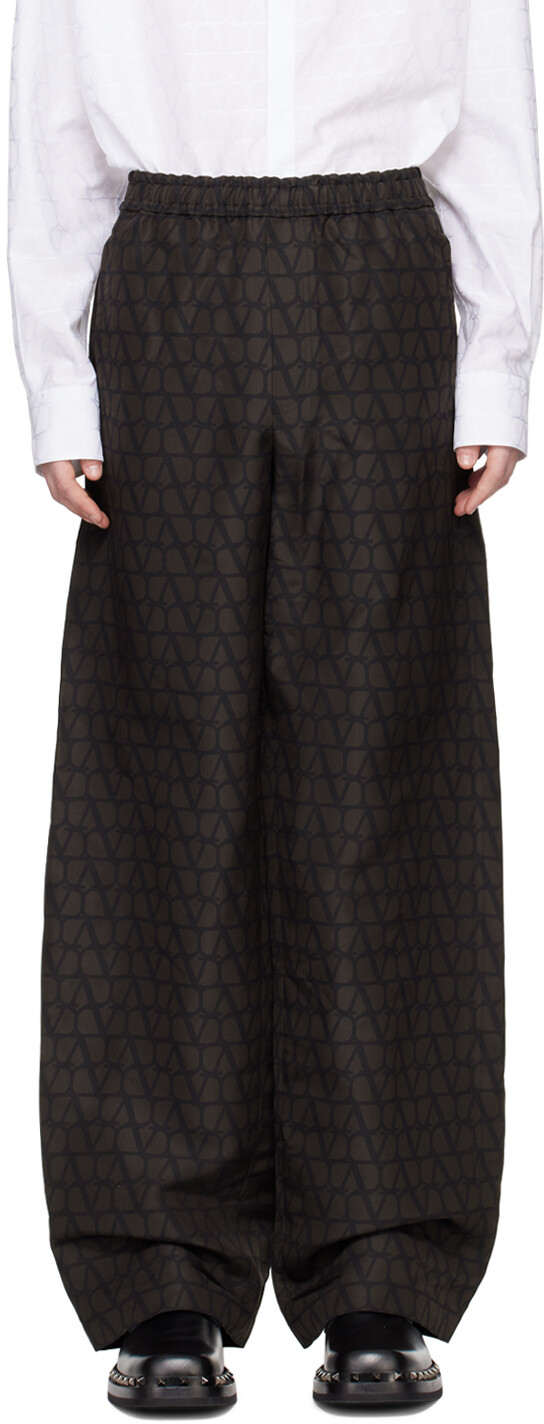 

Черно-коричневые брюки Toile Iconographe Valentino