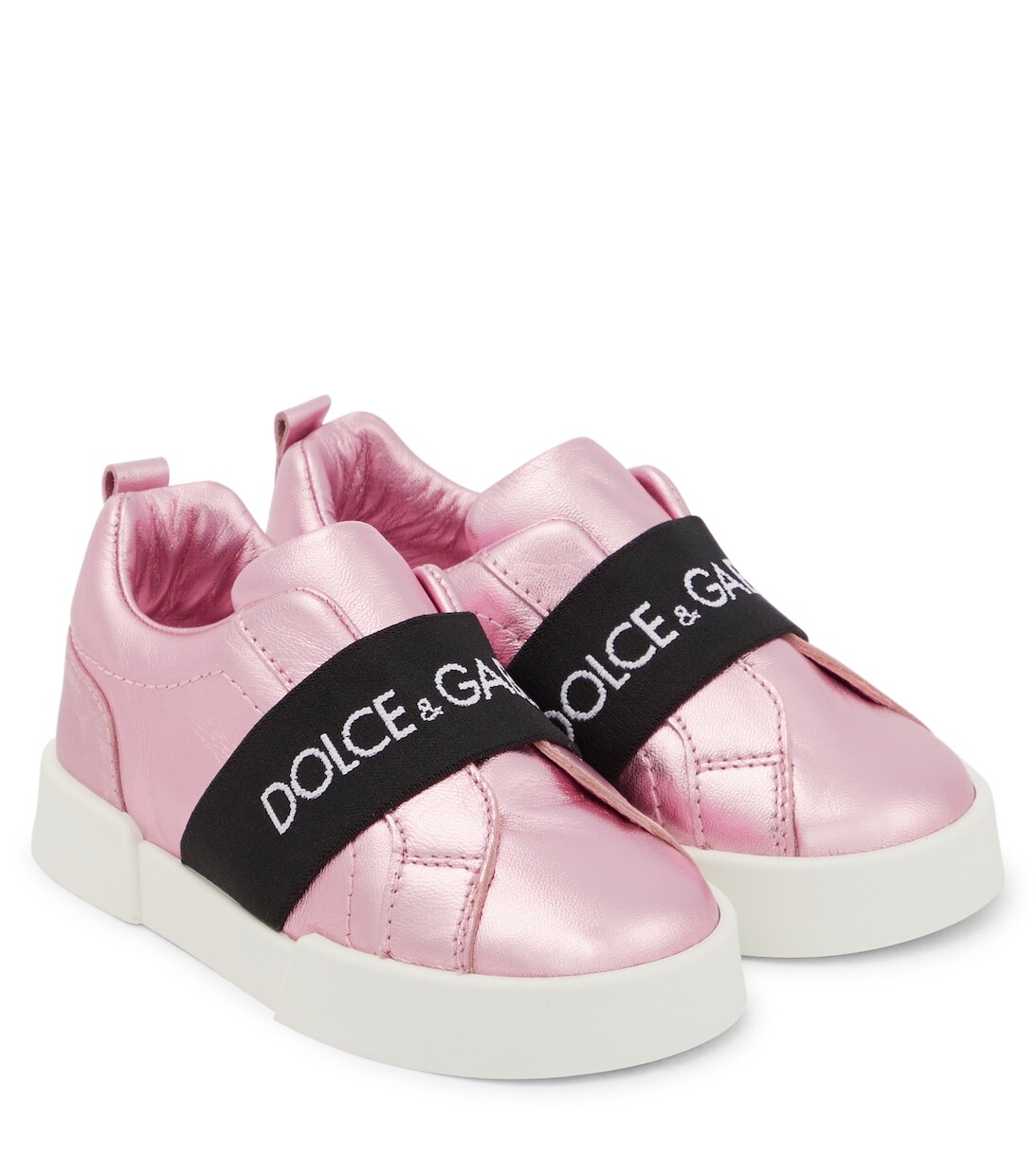 

Кожаные кроссовки Dolce&Gabbana, розовый