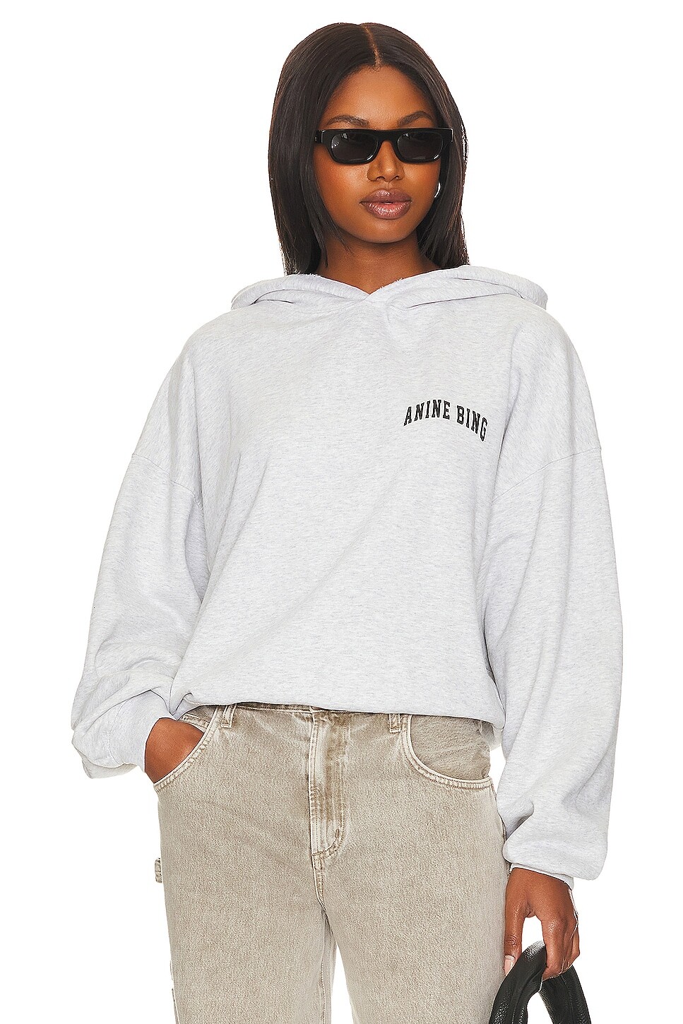 

Толстовка ANINE BING Alec, цвет Heather Grey