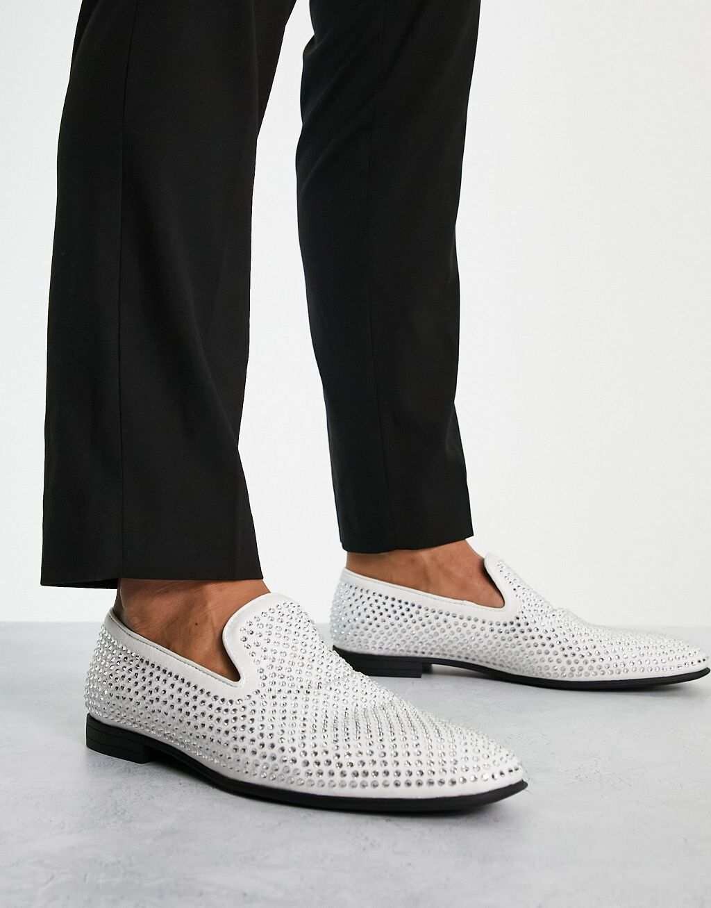 

Белые лоферы ASOS DESIGN с бриллиантами, Белый