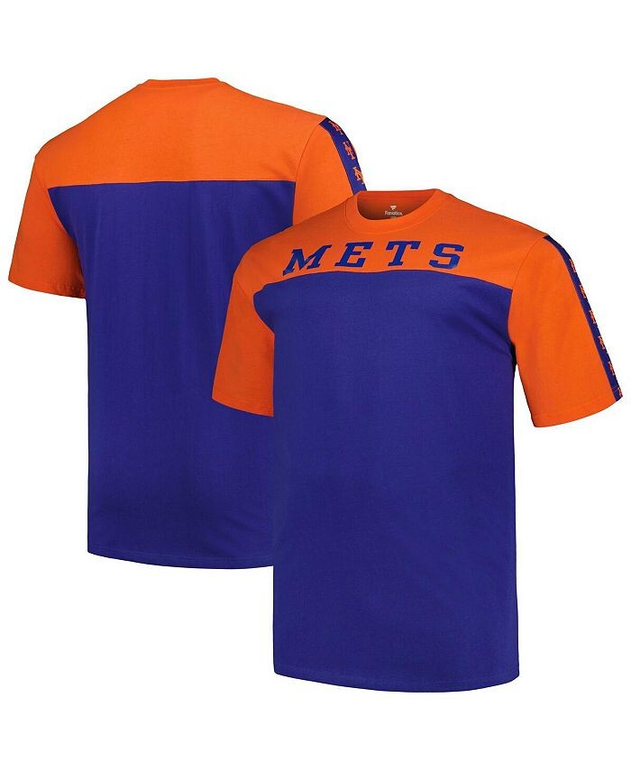 

Мужская оранжевая трикотажная футболка Royal New York Mets с большой и высокой кокеткой Profile, оранжевый