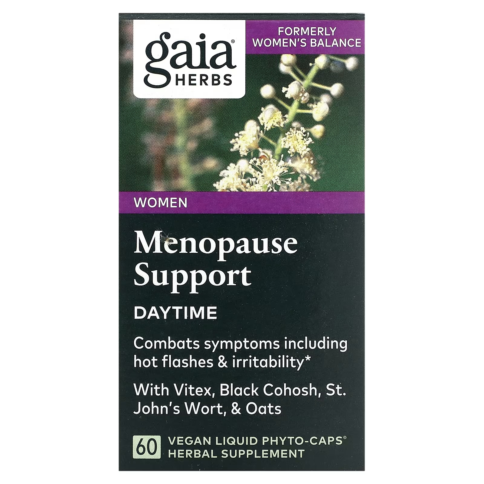 Растительная добавка Gaia Herbs поддержка менопаузы, 60 жидких фитокапсул витекс ready to glow хайлайтер компактный тон 201 витекс