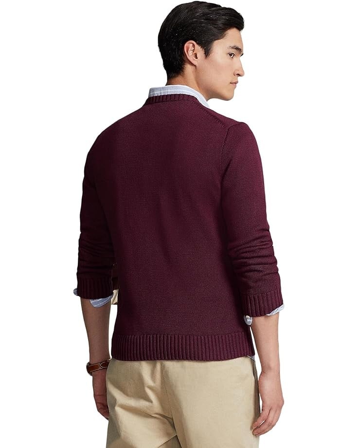 

Свитер Polo Ralph Lauren Cotton Crewneck Sweater, цвет Harvard Wine