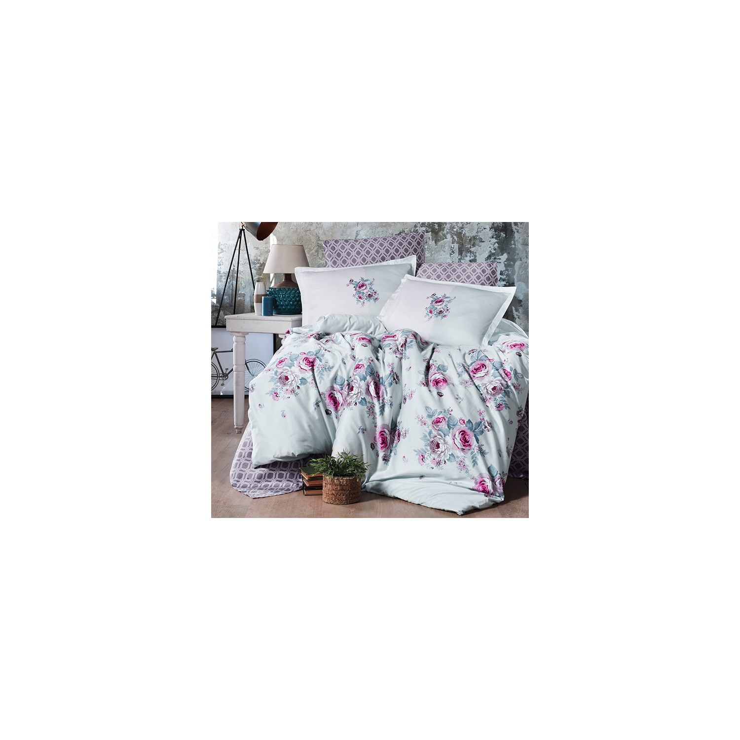 комплект постельного белья из хлопкового атласа elite sandero цвета хаки Комплект постельного белья из хлопкового атласа Clasy Goya V2