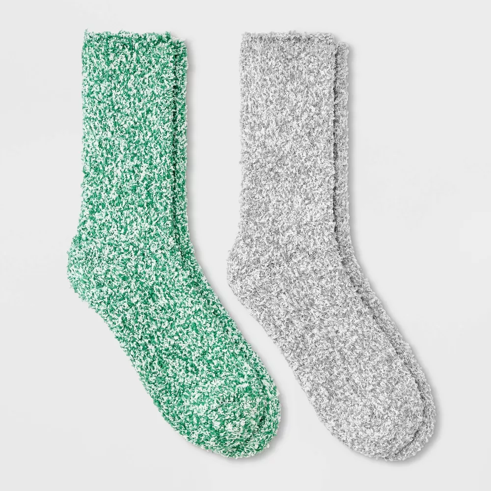 

Женские носки Marled 2pk Cozy Crew Socks - Auden, цвет Green/Gray