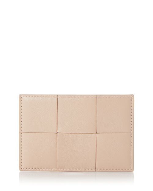 

Кожаный футляр для визиток Portacard Intrecciato Bottega Veneta, цвет Pink