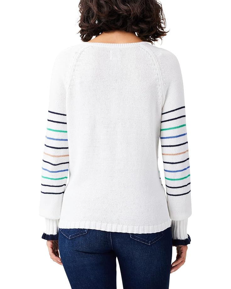 Свитер NIC+ZOE Plus Size Maritime Stripe Sweater, цвет Cream Multi