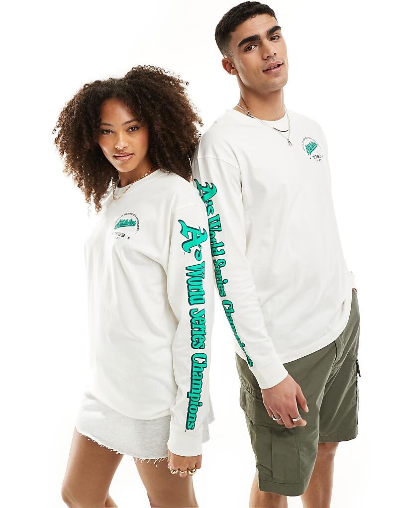 

47 Brand Unisex – топ с длинными рукавами и рисунком кремового цвета