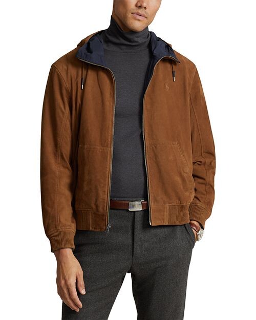 

Замшевая двусторонняя куртка на молнии с капюшоном Polo Ralph Lauren, цвет Multi