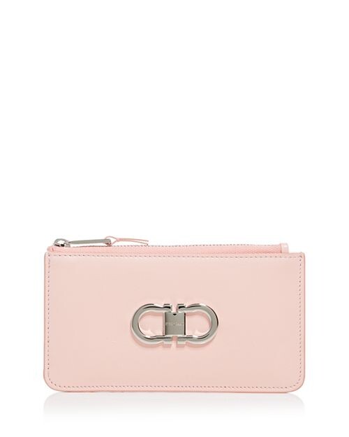 

Кожаный кошелек на молнии Porta Carte Ferragamo, цвет Pink