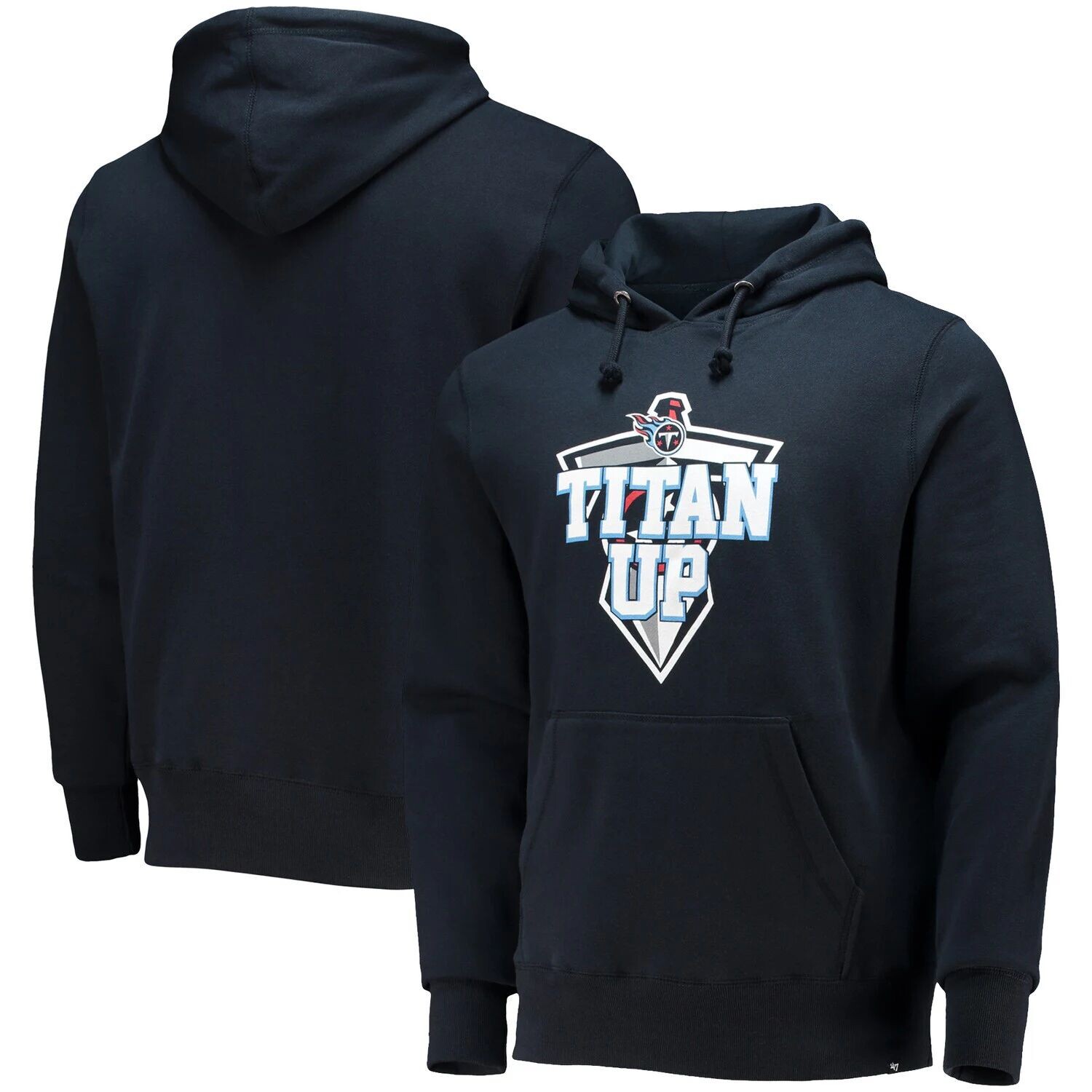 

Мужской темно-синий пуловер с капюшоном '47 Tennessee Titans Team Headline