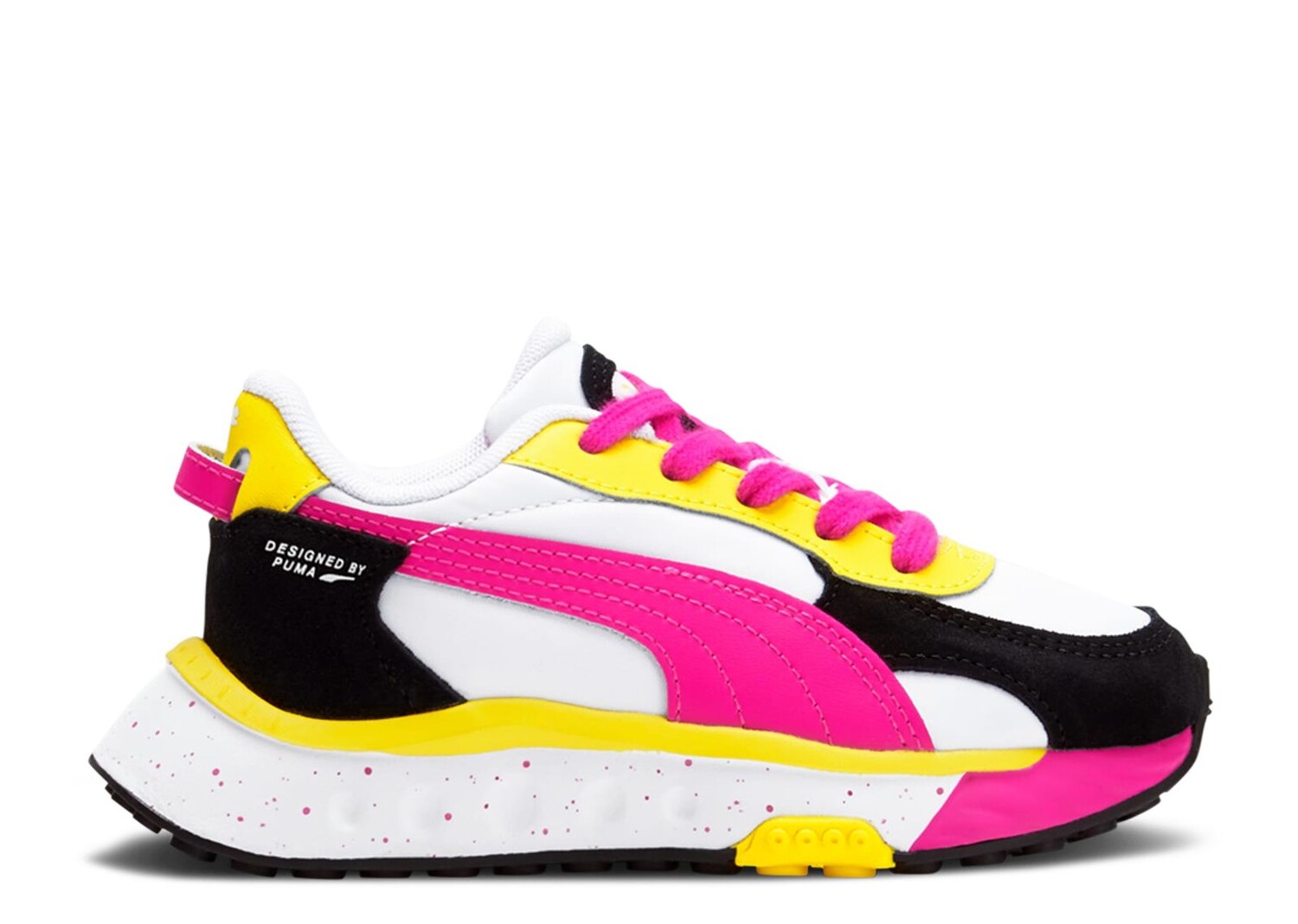 

Кроссовки Puma Wild Rider Little Kid 'Rollin' - Pink Glow Yellow', розовый