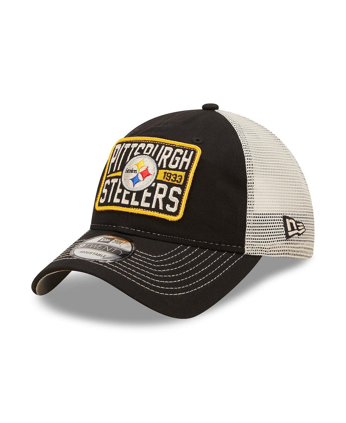 

Мужская черная натуральная кепка Pittsburgh Steelers Devoted Trucker 9Twenty Snapback New Era