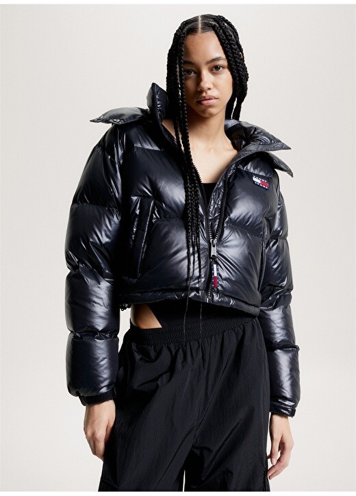 

Черное женское пальто Tommy Jeans, Черный