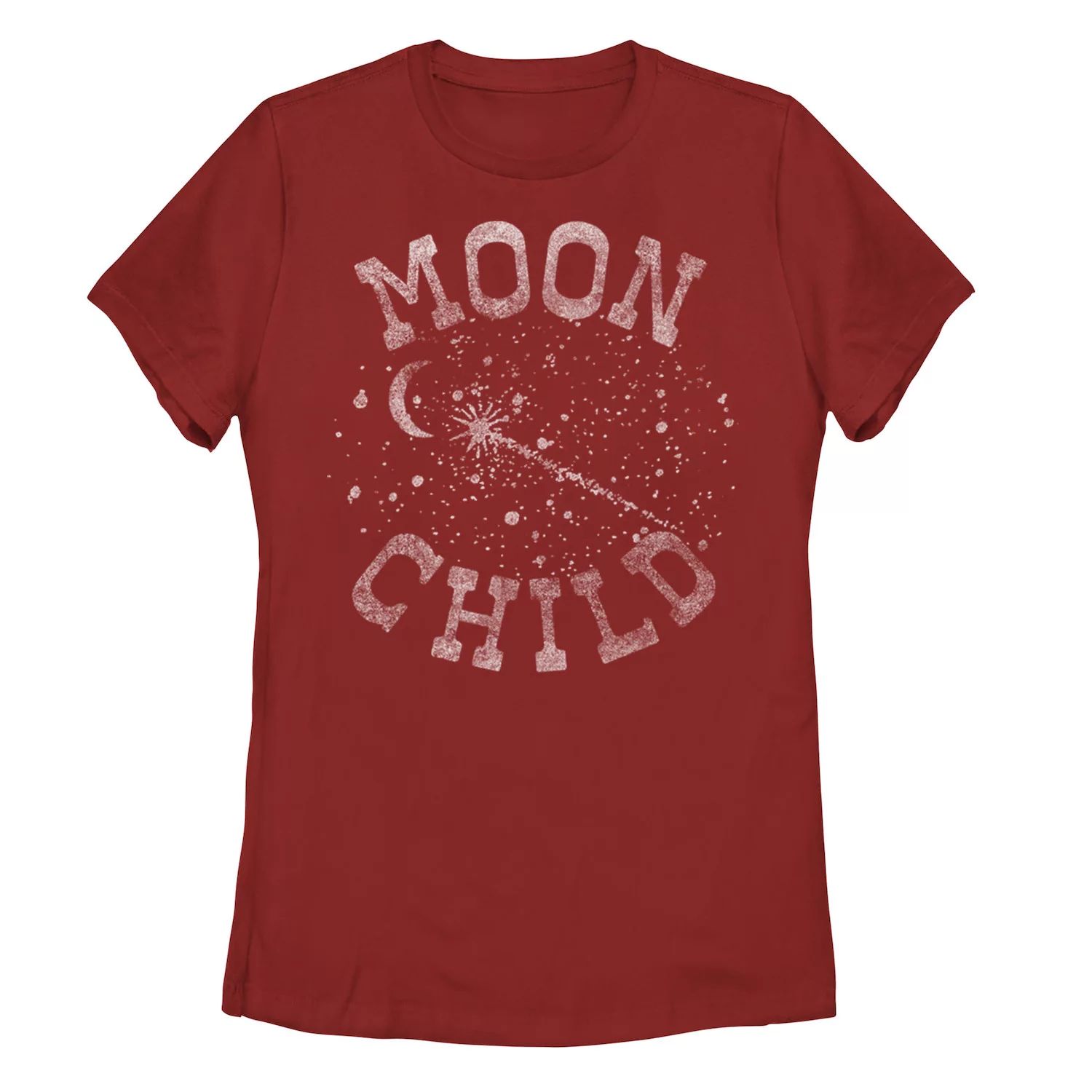 Детская футболка Moon Child с надписью Galactic, красный