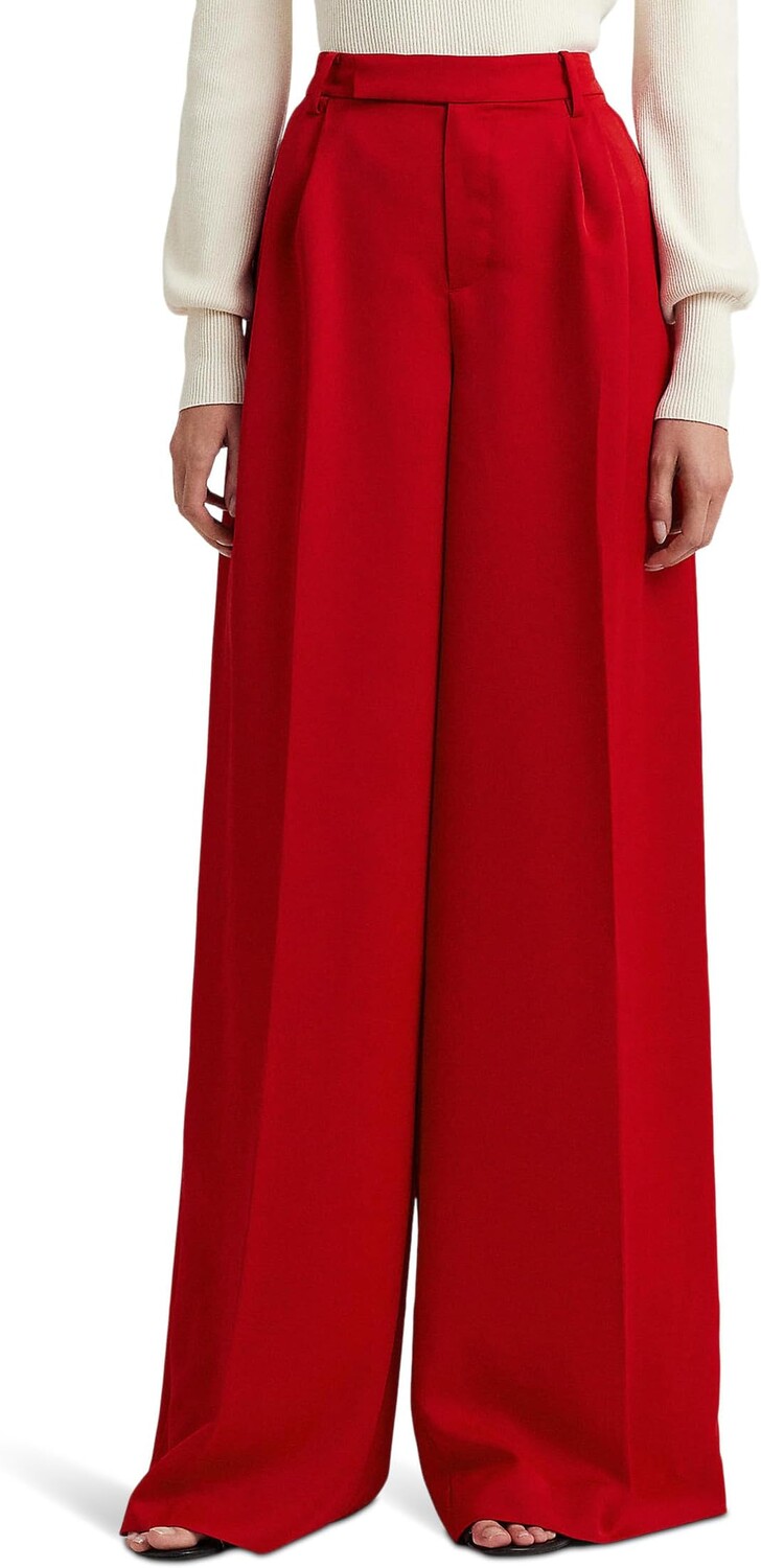 

Широкие брюки из атласного крепа со складками LAUREN Ralph Lauren, цвет Martin Red