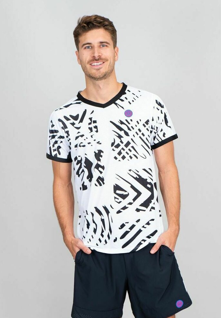 

Футболка с принтом PURE WILD V-NECK BIDI BADU, цвет weiß schwarz