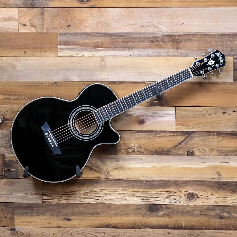 

Акустическая гитара Washburn EA10 Festival Petite Jumbo Cutaway Acoustic-Electric Guitar, Black