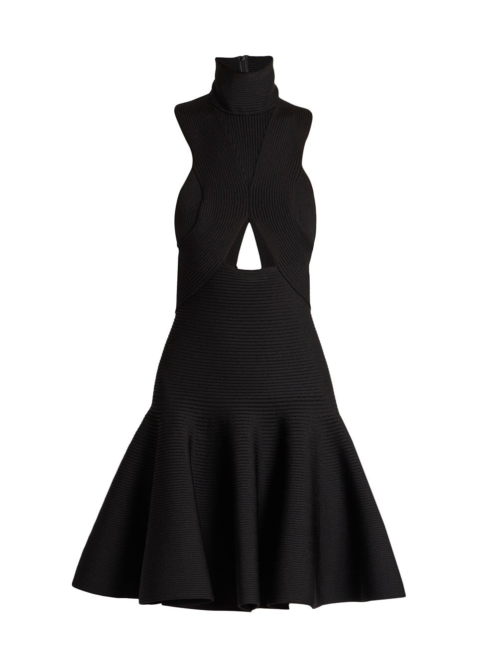 

Мини-платье с круглым вырезом Alaïa, черный