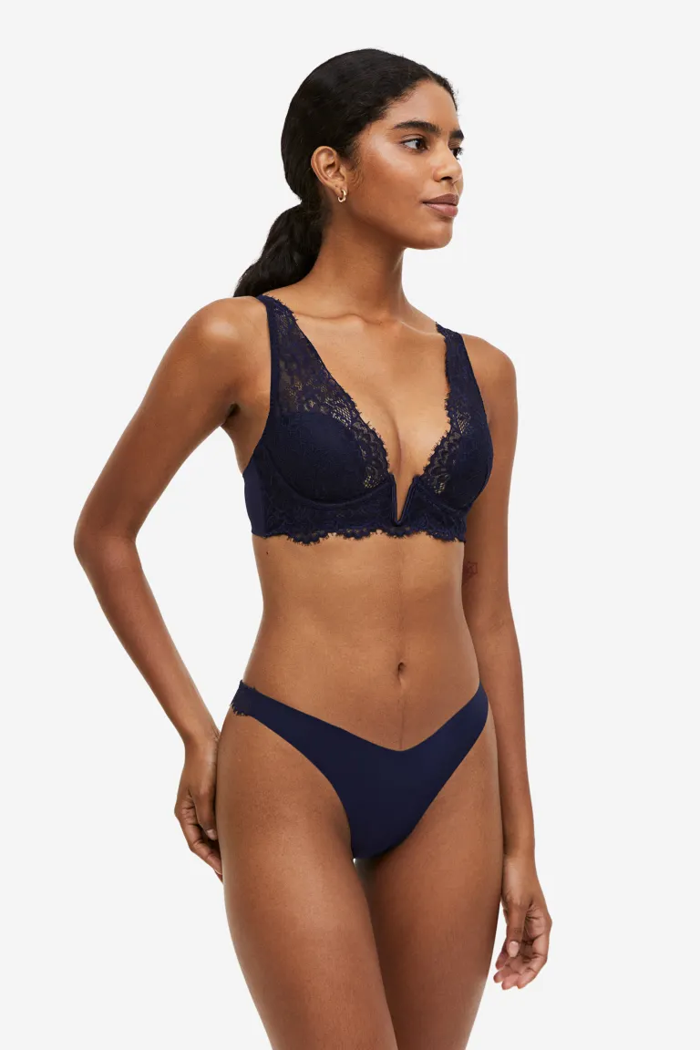 

Комплект бикини из 3 предметов со стрингами H&M, синий