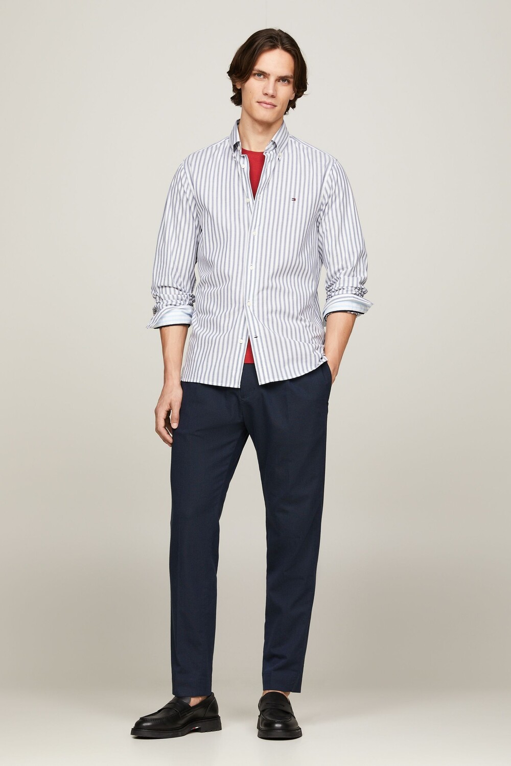 

Мягкая поплиновая рубашка Tommy Hilfiger, синий