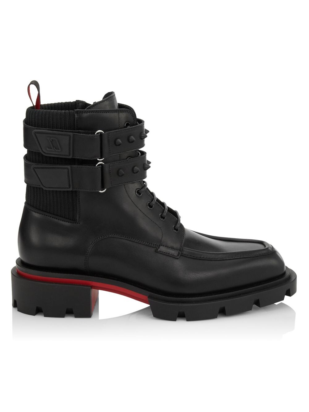 

Кожаные армейские ботинки с выступами и подошвой Our Fight Christian Louboutin, черный