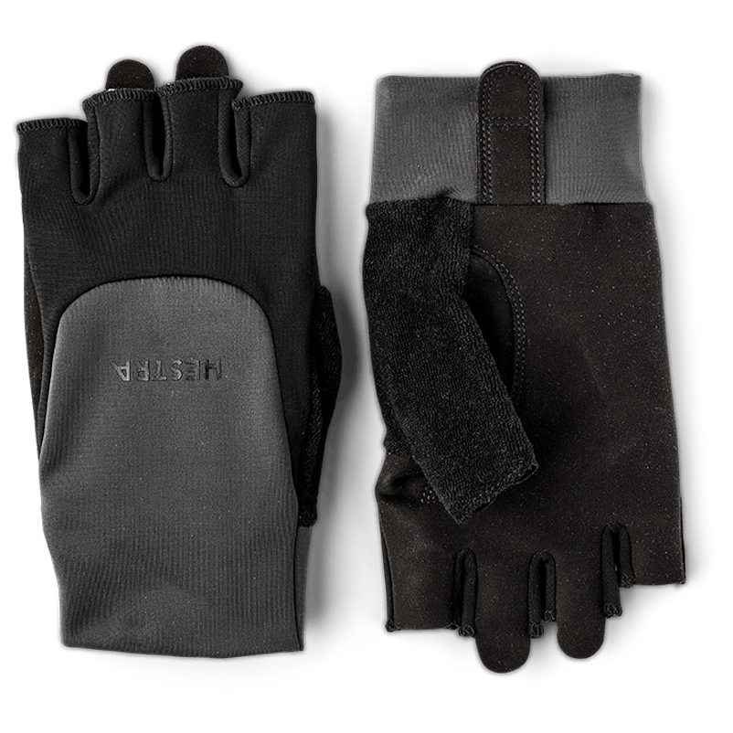 цена Перчатки Hestra Sprint Short, цвет Black/Dark Grey