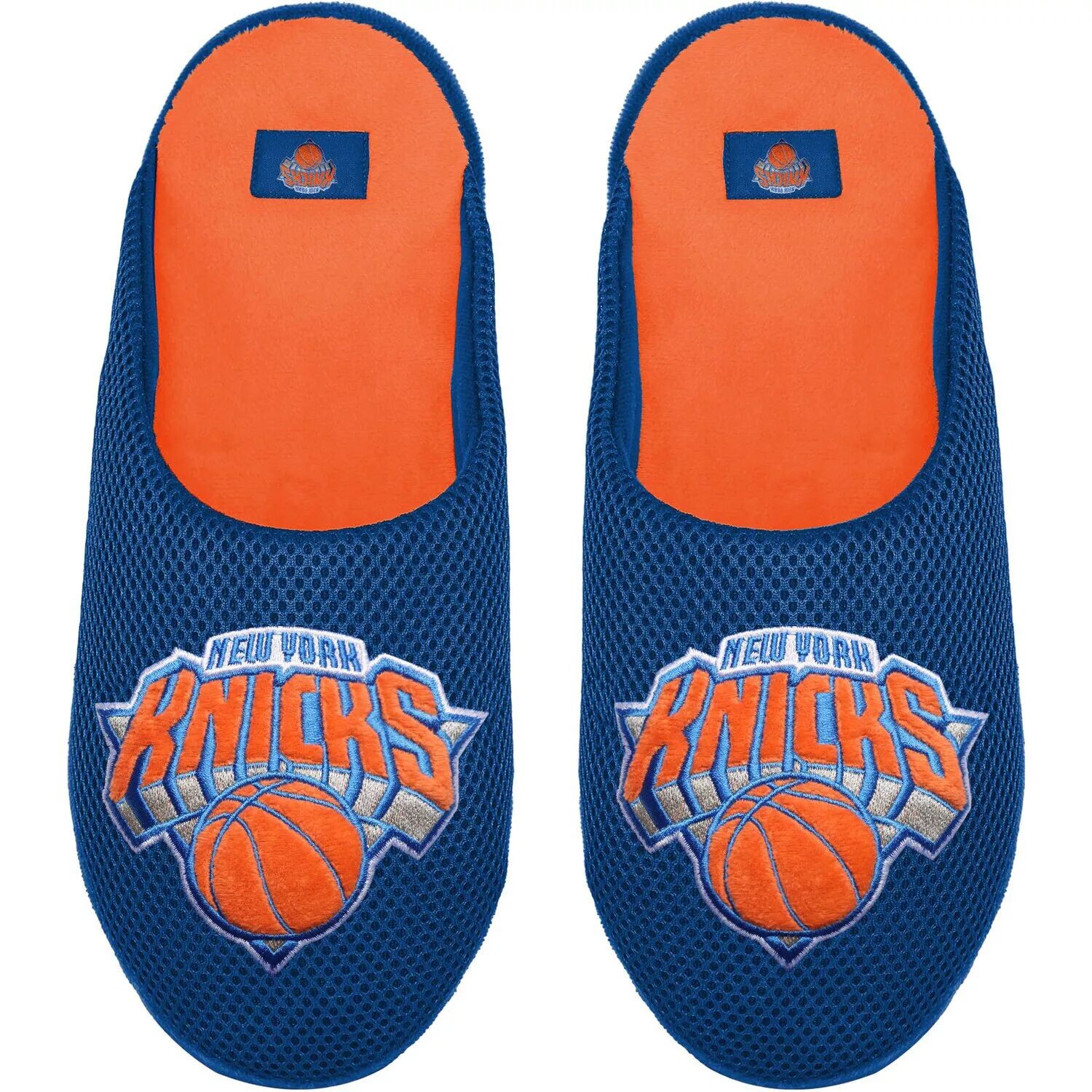 

Мужские слиперы с цветными блоками и большим логотипом FOCO New York Knicks