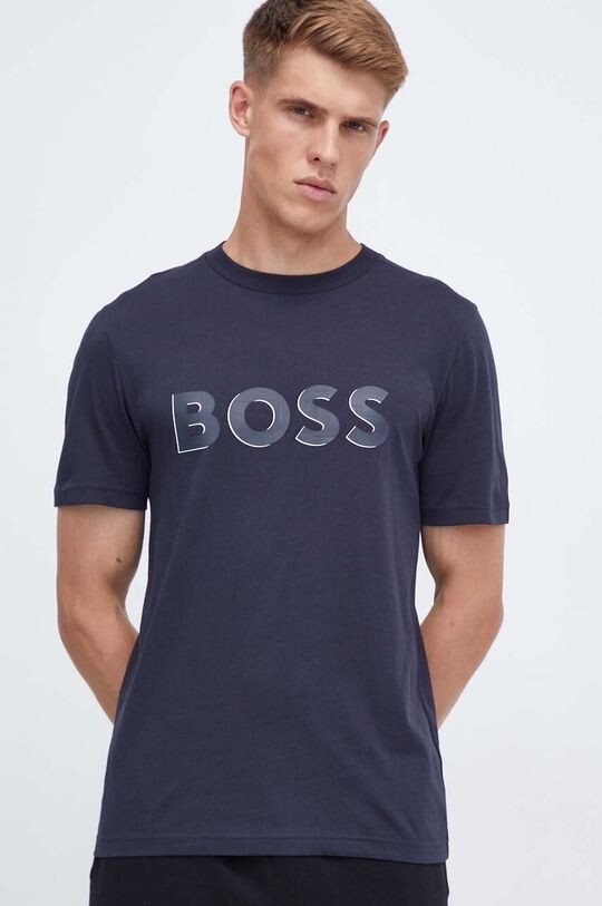 

Хлопковая футболка BOSS GREEN Boss, синий