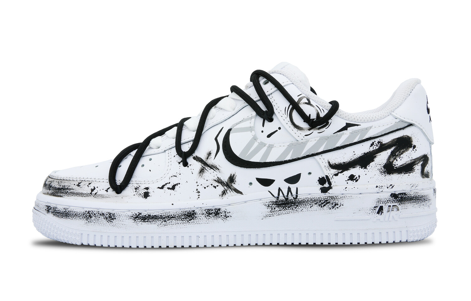 

Кроссовки Nike Air Force 1 Skateboarding Shoes Women's Low-top White, черный