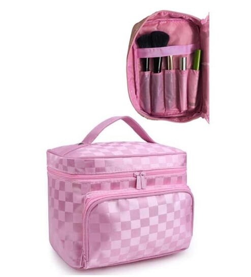 

Дорожная Косметичка С Зеркалом Attica Светло-Розовая С Квадратами, Trip Story, светло-розовый