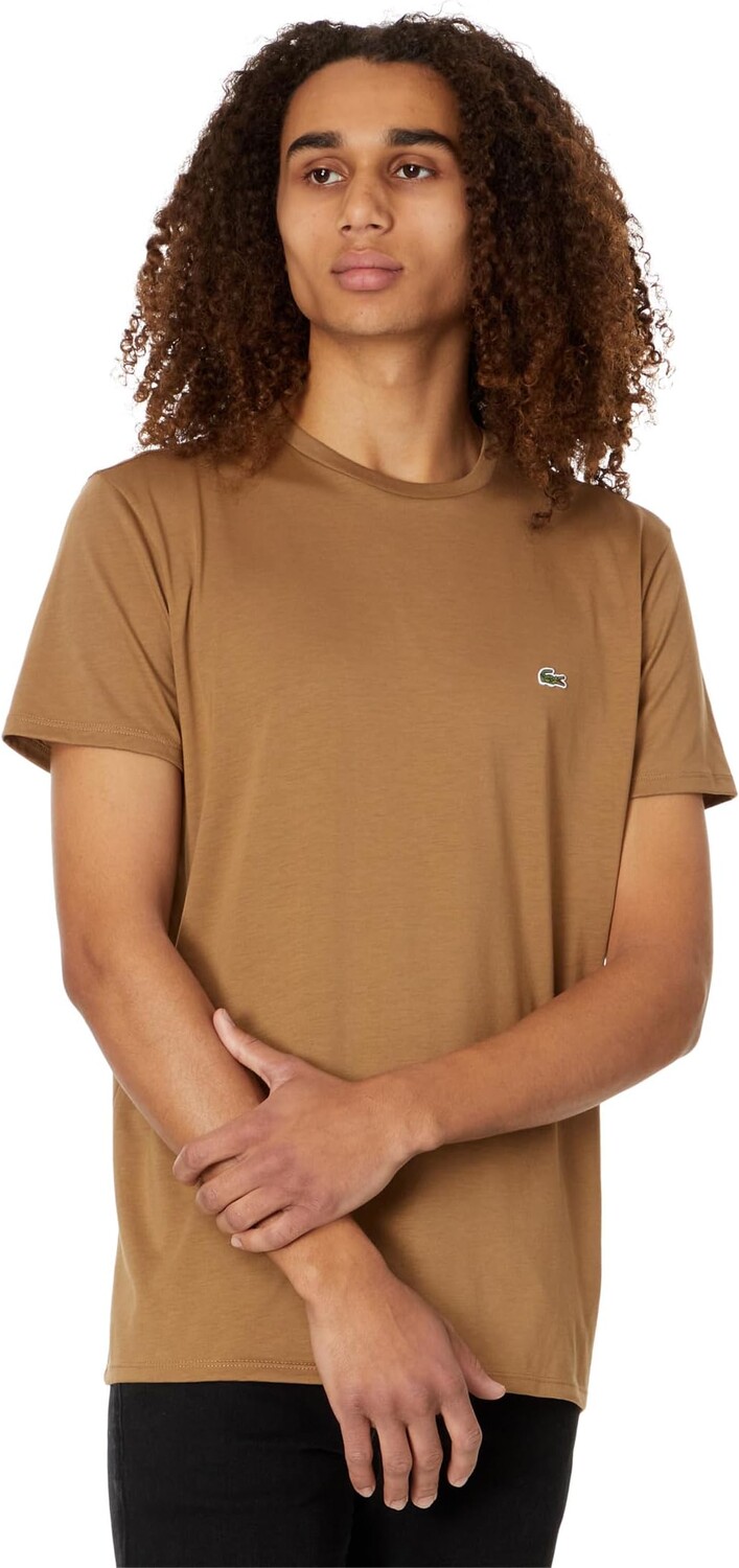 

Футболка Pima с круглым вырезом с короткими рукавами Lacoste, цвет Cookie