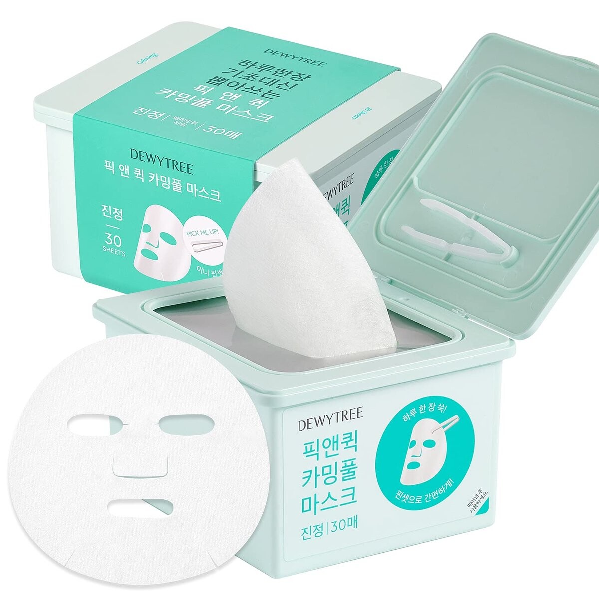 

Dewytree, PICK AND QUICK Calming Full Mask, Маски для лица, 30 шт
