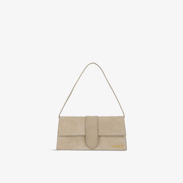 

Длинная замшевая сумка на плечо le bambino Jacquemus, бежевый