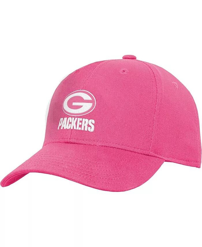 

Розовая регулируемая шапка Green Bay Packers для больших девочек Outerstuff, розовый