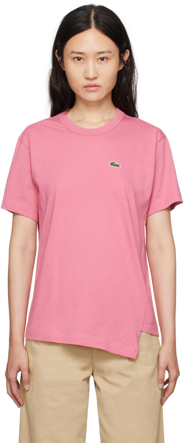 

Розовая футболка Comme des Garcons Lacoste Edition Comme des Garçons, Розовый