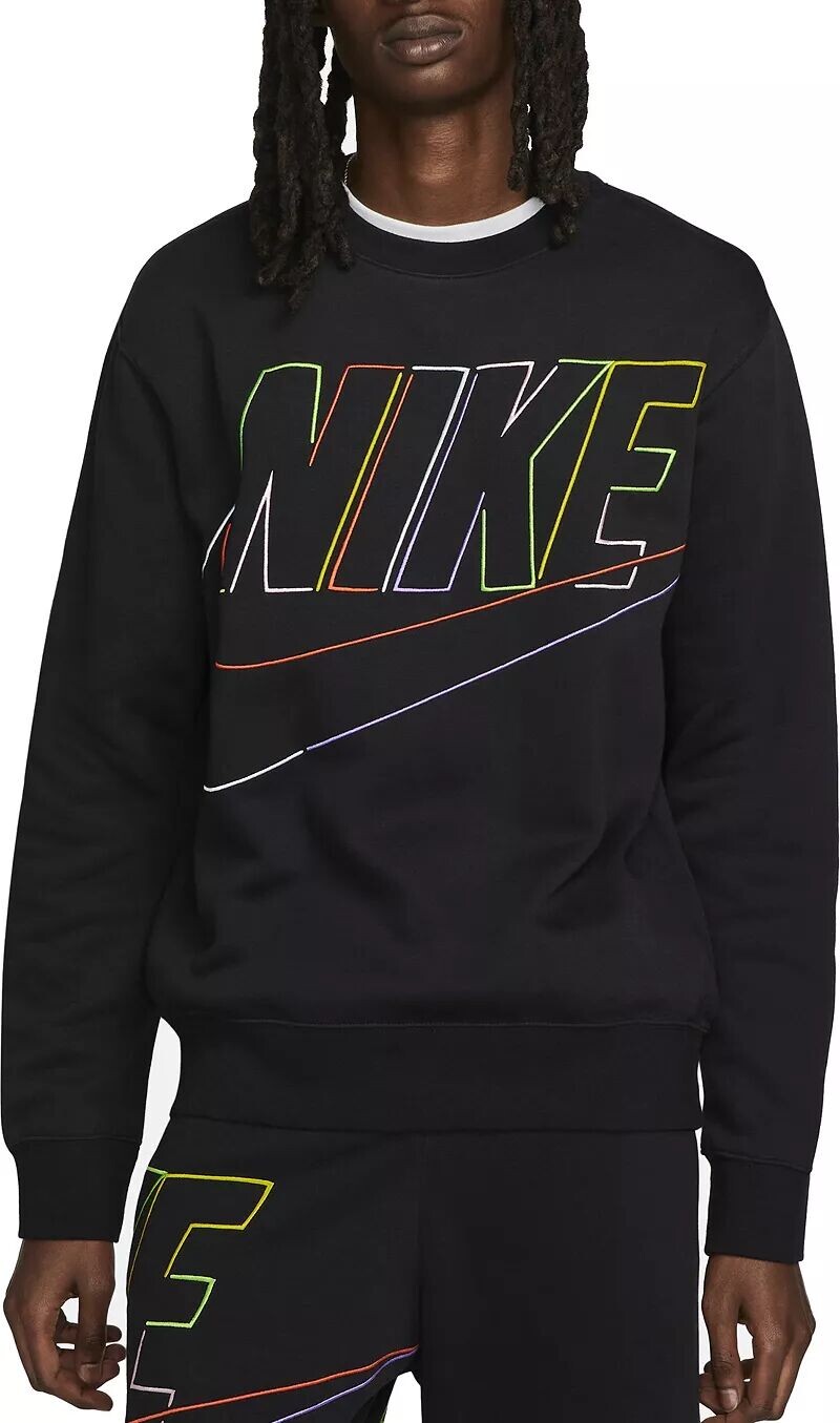 

Мужская флисовая толстовка с круглым вырезом Nike Club, черный