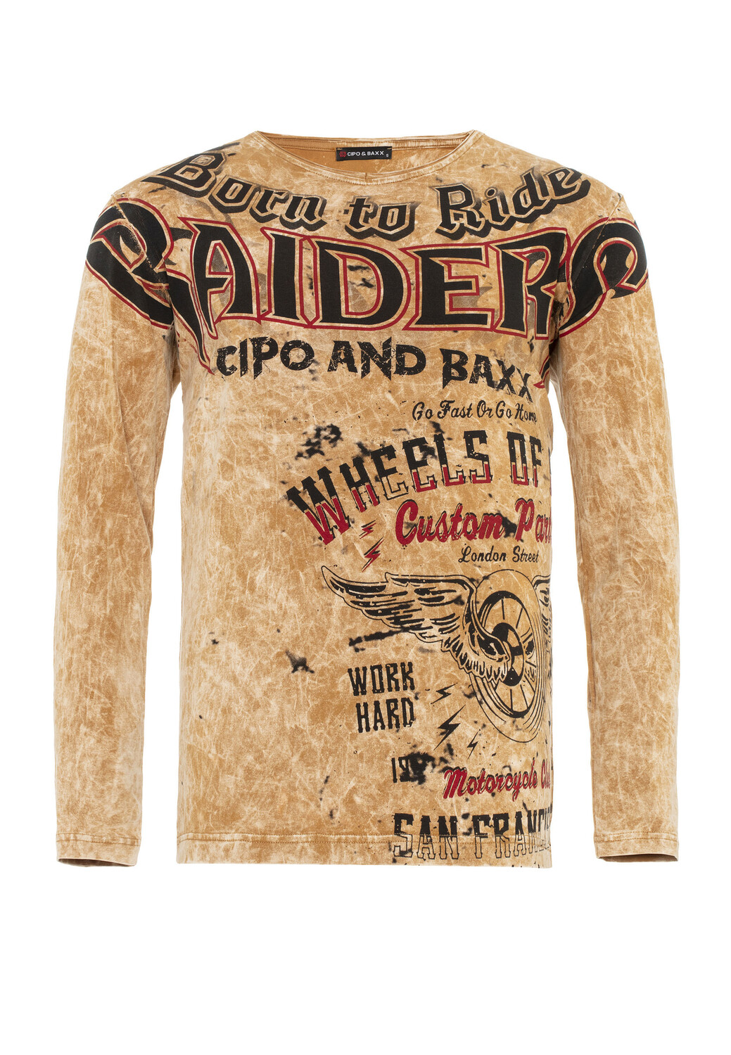 

Лонгслив Cipo & Baxx Langarmshirt, цвет MUSTARD
