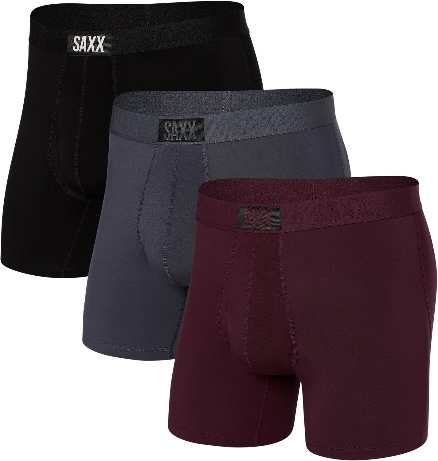 

Ультрабоксер Fly, набор из 3 шт. SAXX UNDERWEAR, цвет Burnt Plum/Turbulence/Black