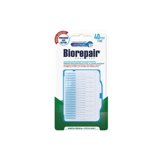 цена Биорепайр, тонкие резиновые межзубные зубочистки, 40 шт., Biorepair