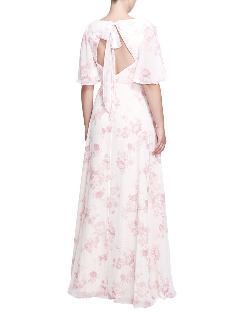 

Длинное платье Marchesa Notte Rome с принтом, розовый