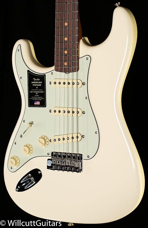 

Электрогитара Fender American Vintage II 1961 Stratocaster Rosewood Fingerboard Olympic White Lefty